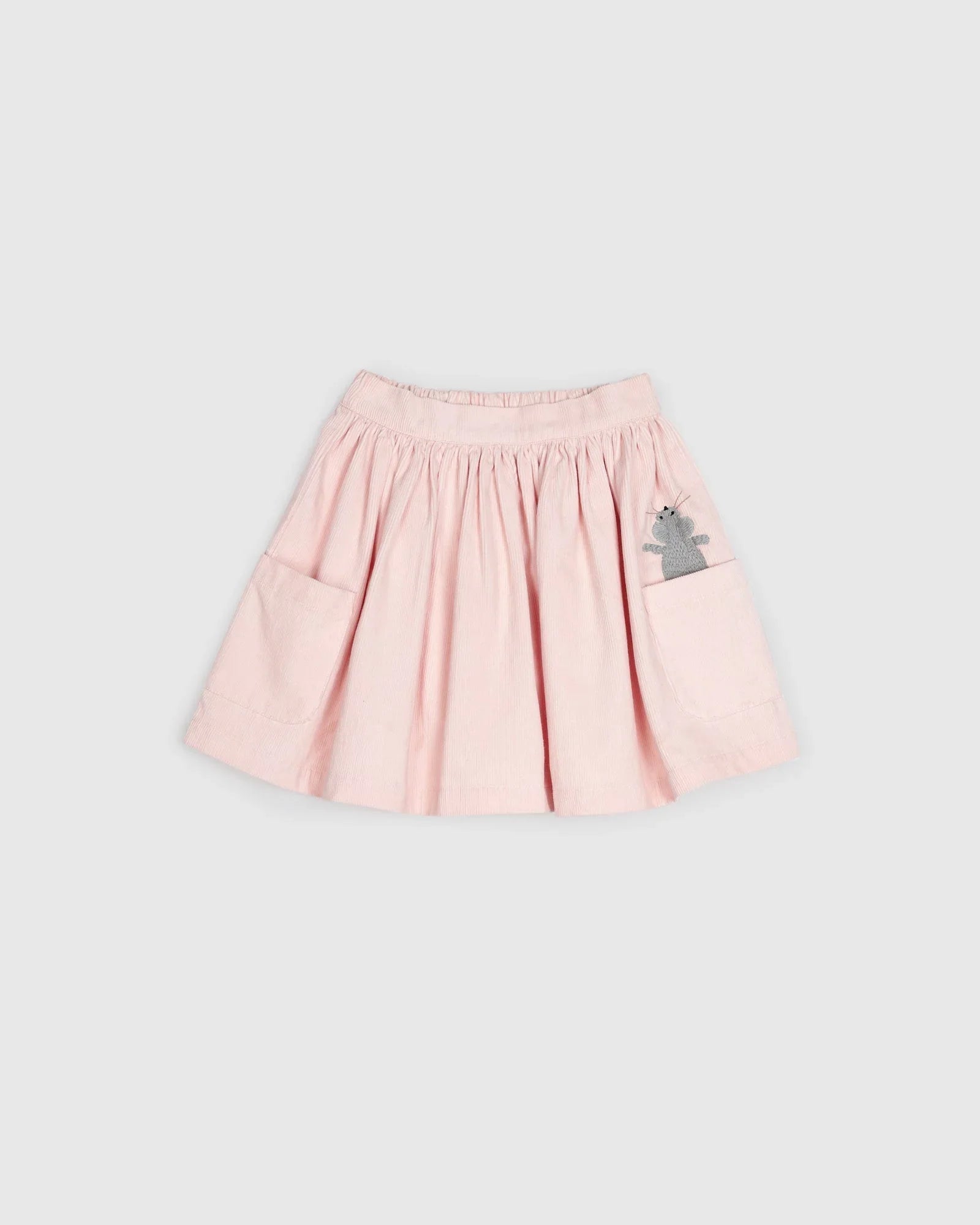 Bunny Skirt - Baby Pink Mouse Emb - ALEX & ANT