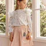 Bunny Skirt - Baby Pink Mouse Emb - ALEX & ANT