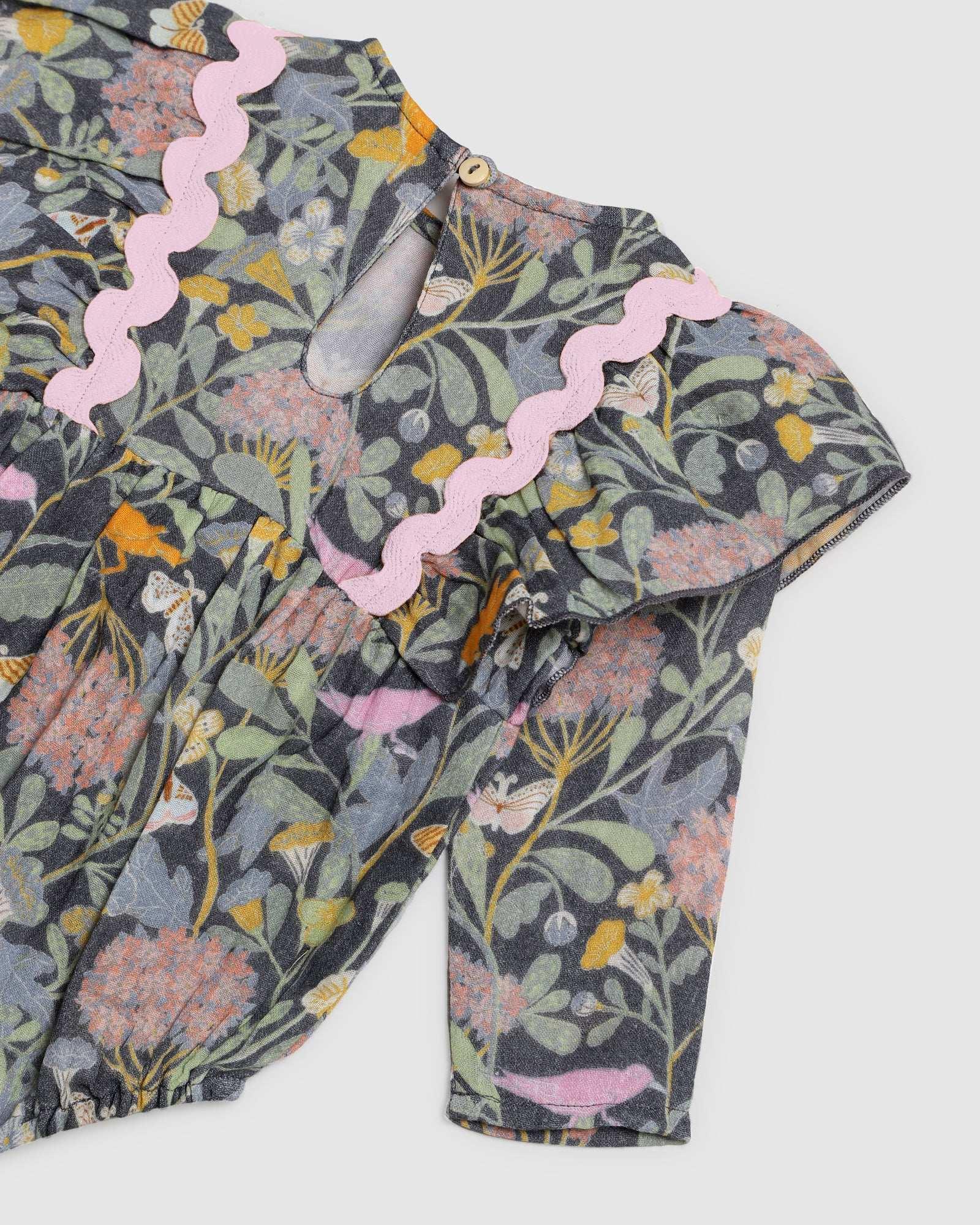 Elenora Playsuit - Botanical Navy - ALEX & ANT