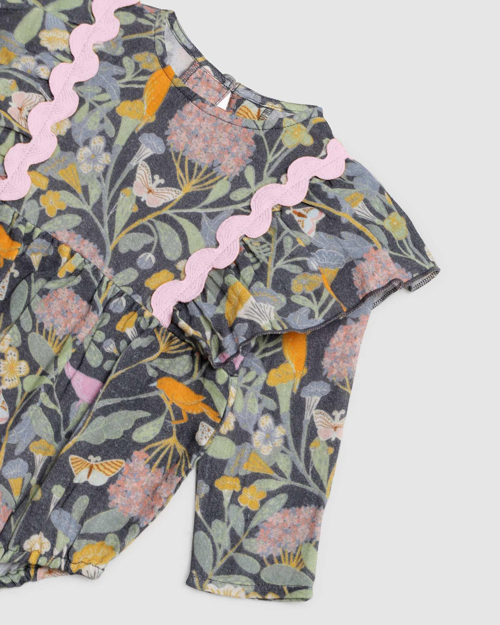 Elenora Playsuit - Botanical Navy - ALEX & ANT