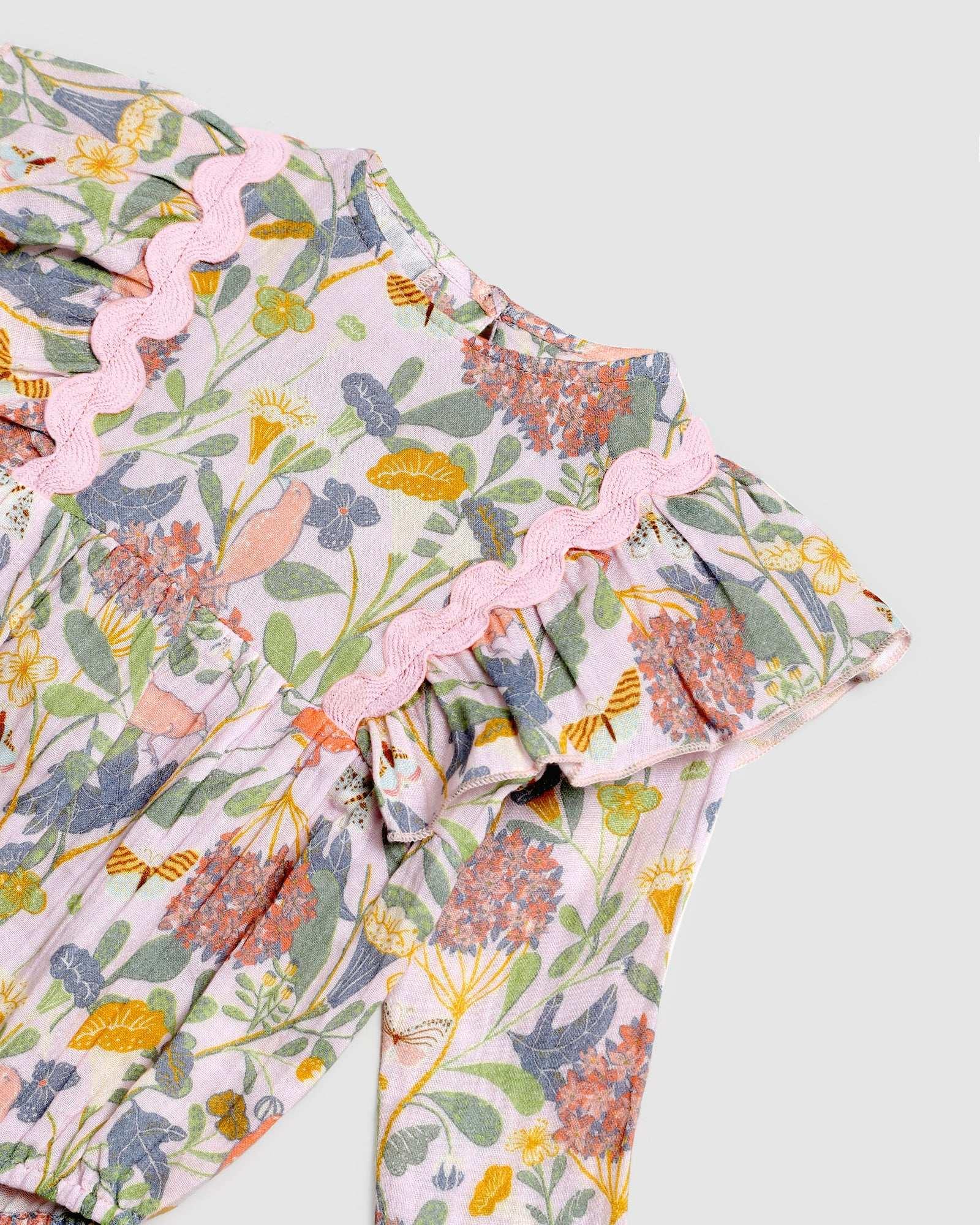 Elenora Playsuit - Botanical Pink - ALEX & ANT