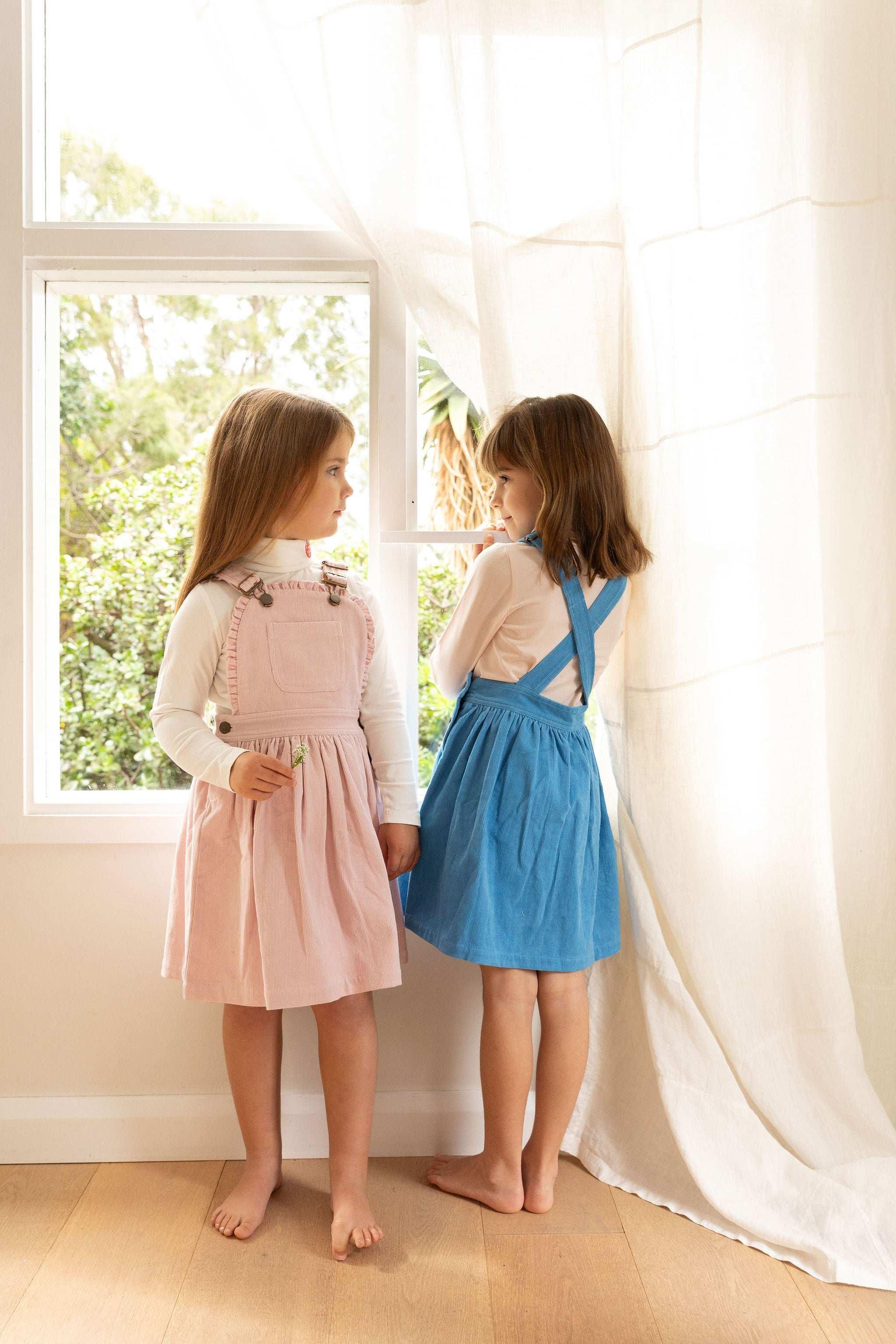 Ellie Pinafore Dress - Sky Blue - ALEX & ANT