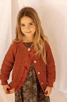 Fran Frilly Cardigan - Burnt Pink - ALEX & ANT