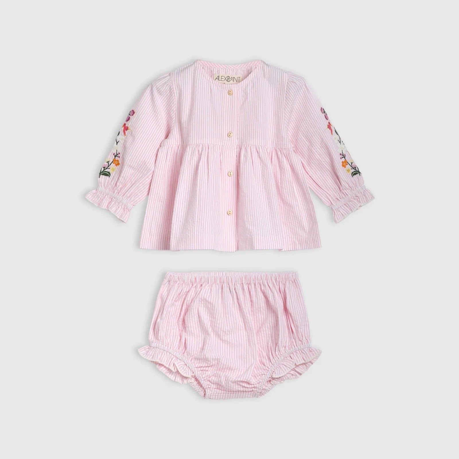 Grace Set - Pink/White Stripe - ALEX & ANT