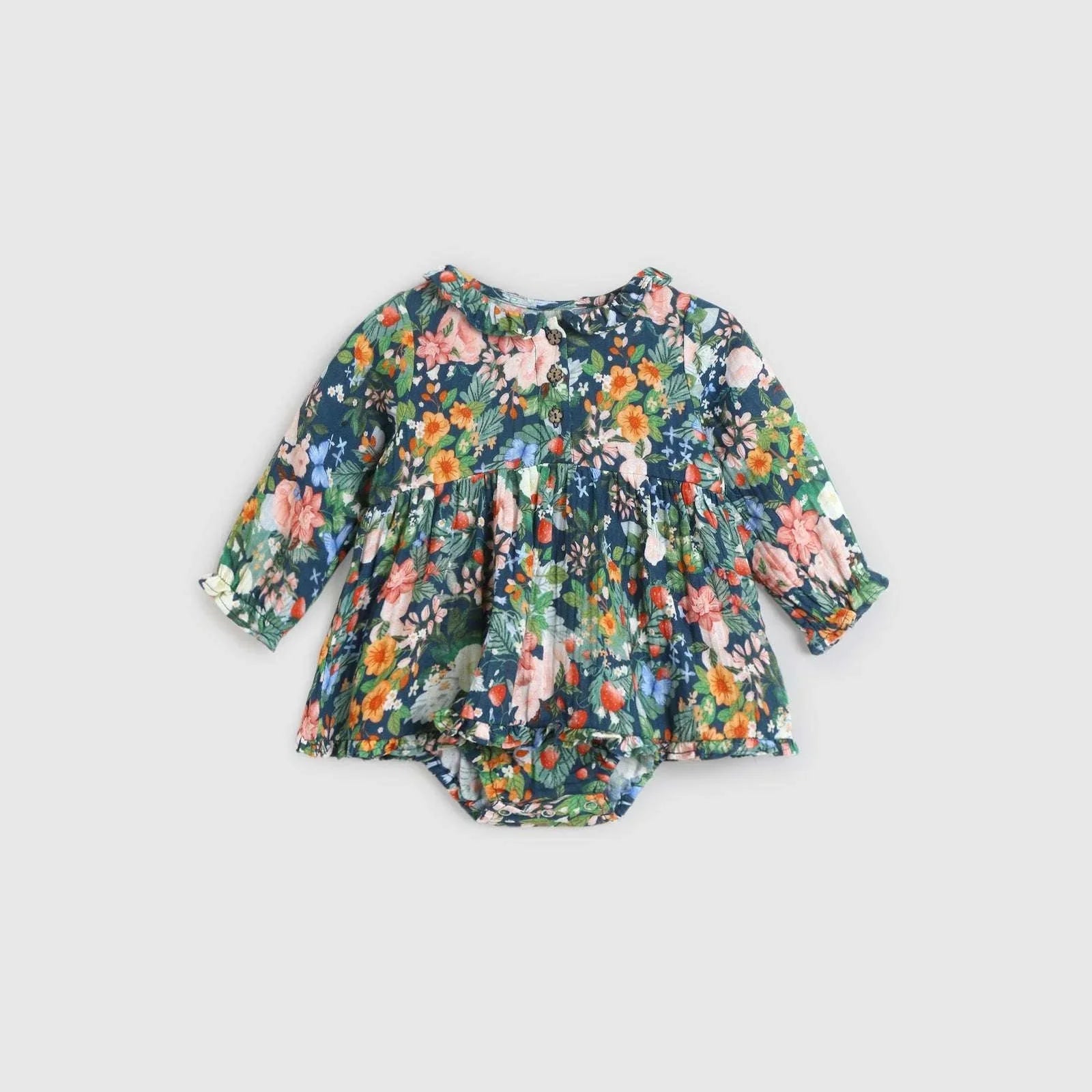 Ivy Baby Dress - Strawberry Navy - ALEX & ANT