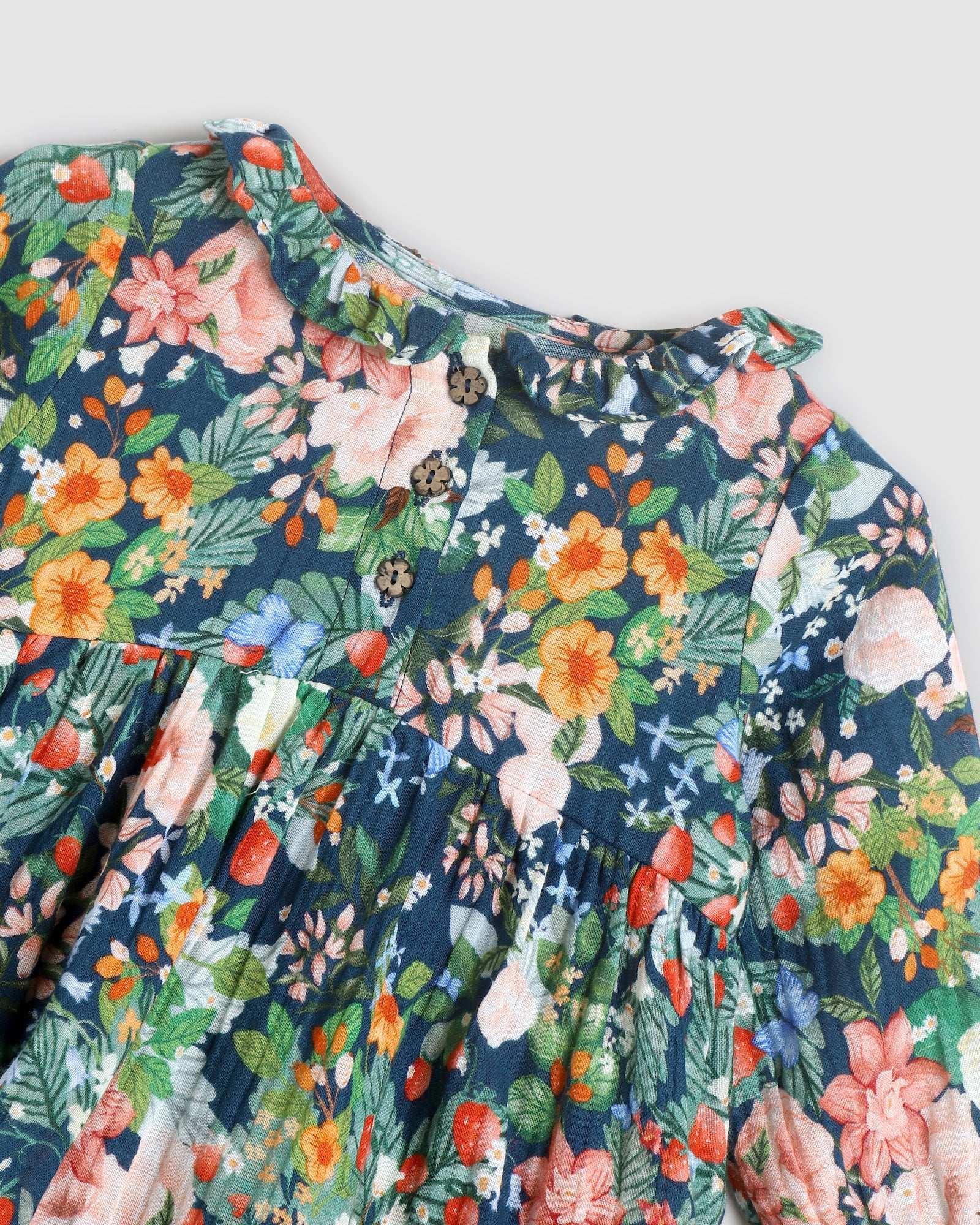 Ivy Baby Dress - Strawberry Navy - ALEX & ANT