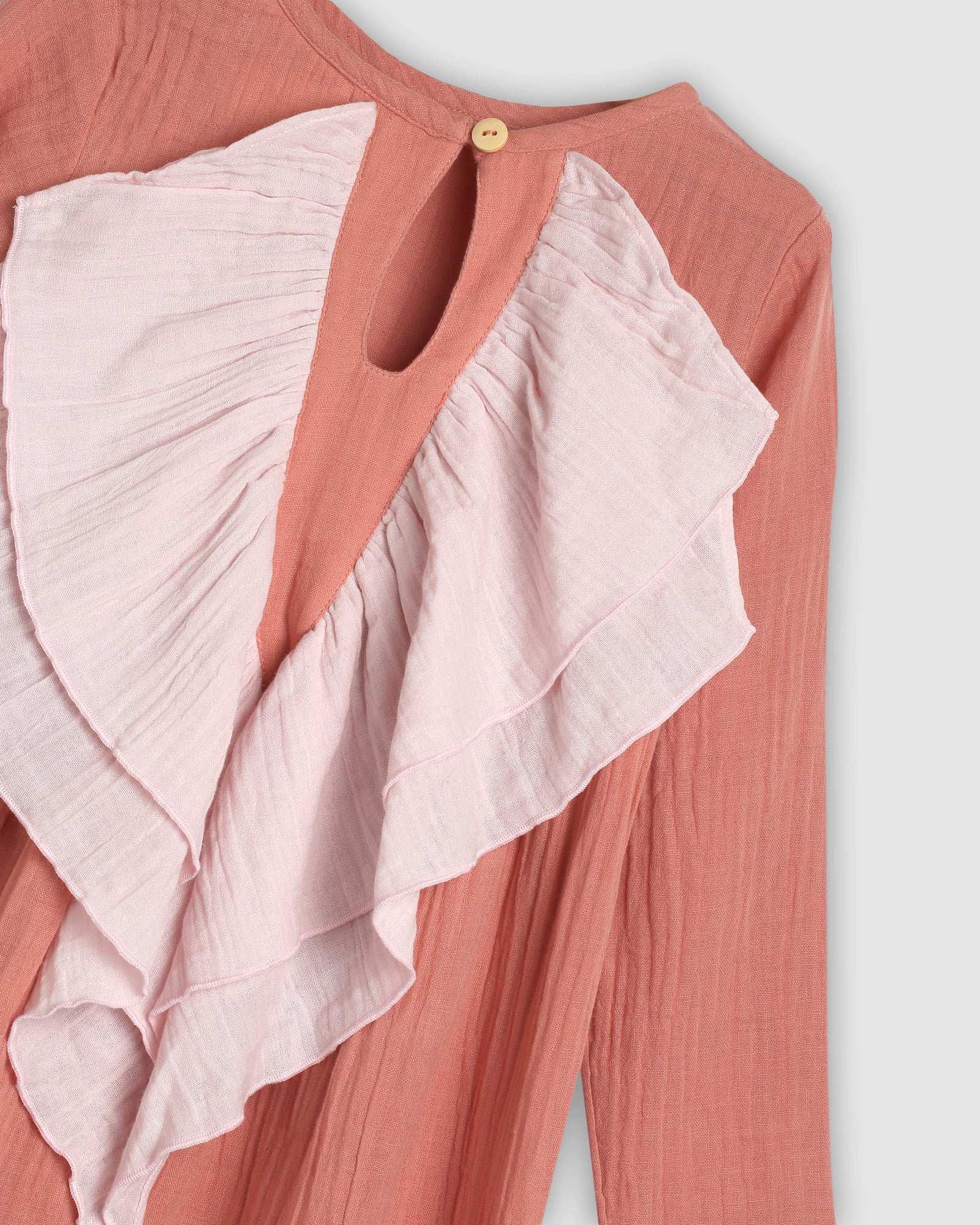 Katie Dress - Terracotta & Pink - ALEX & ANT