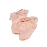 Lace Frill Socks - Pink