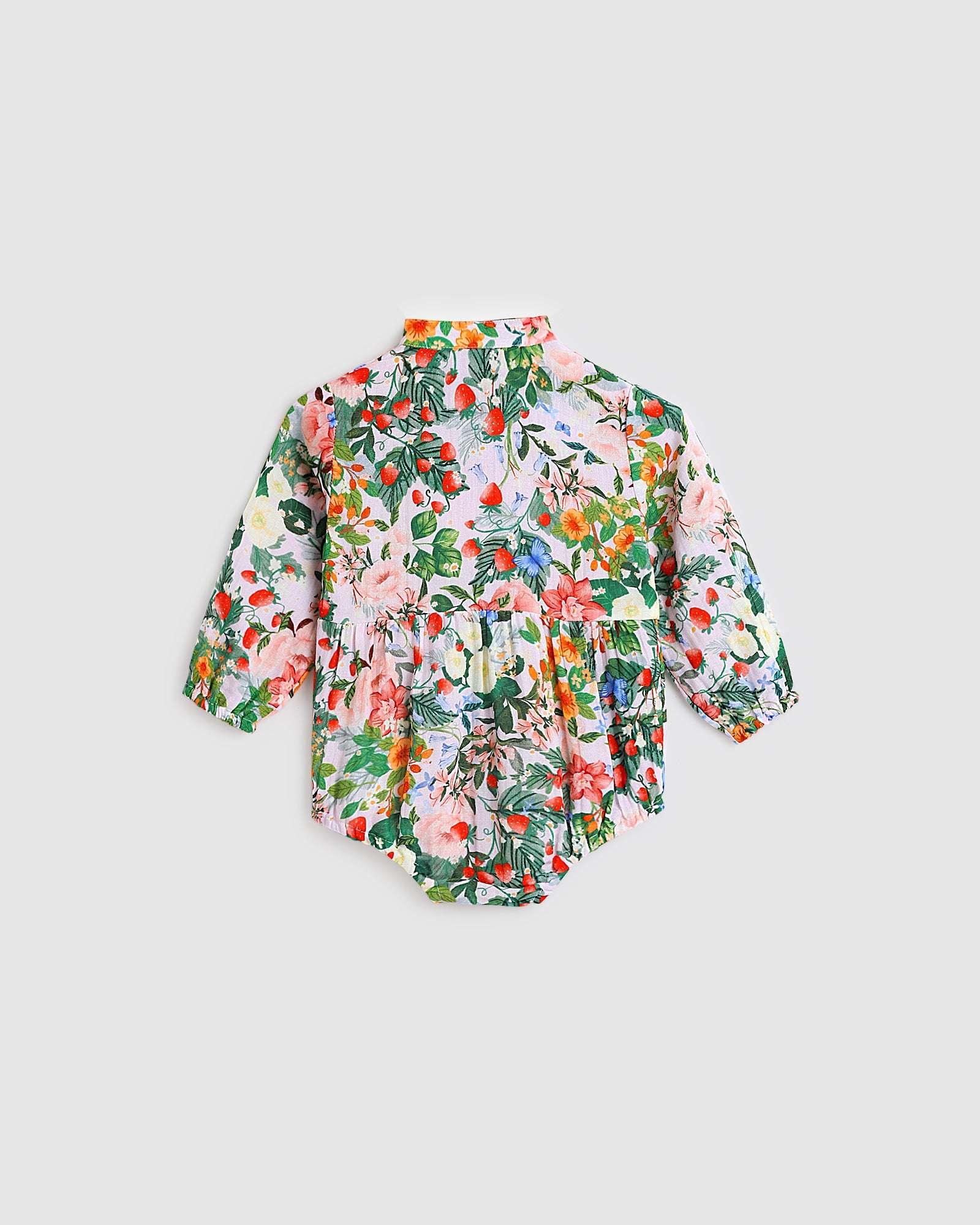 Peach Playsuit - Strawberry Pink - ALEX & ANT