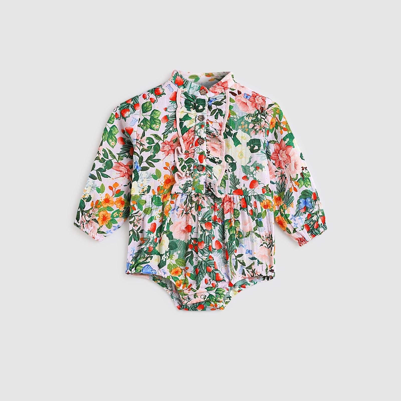 Peach Playsuit - Strawberry Pink - ALEX & ANT