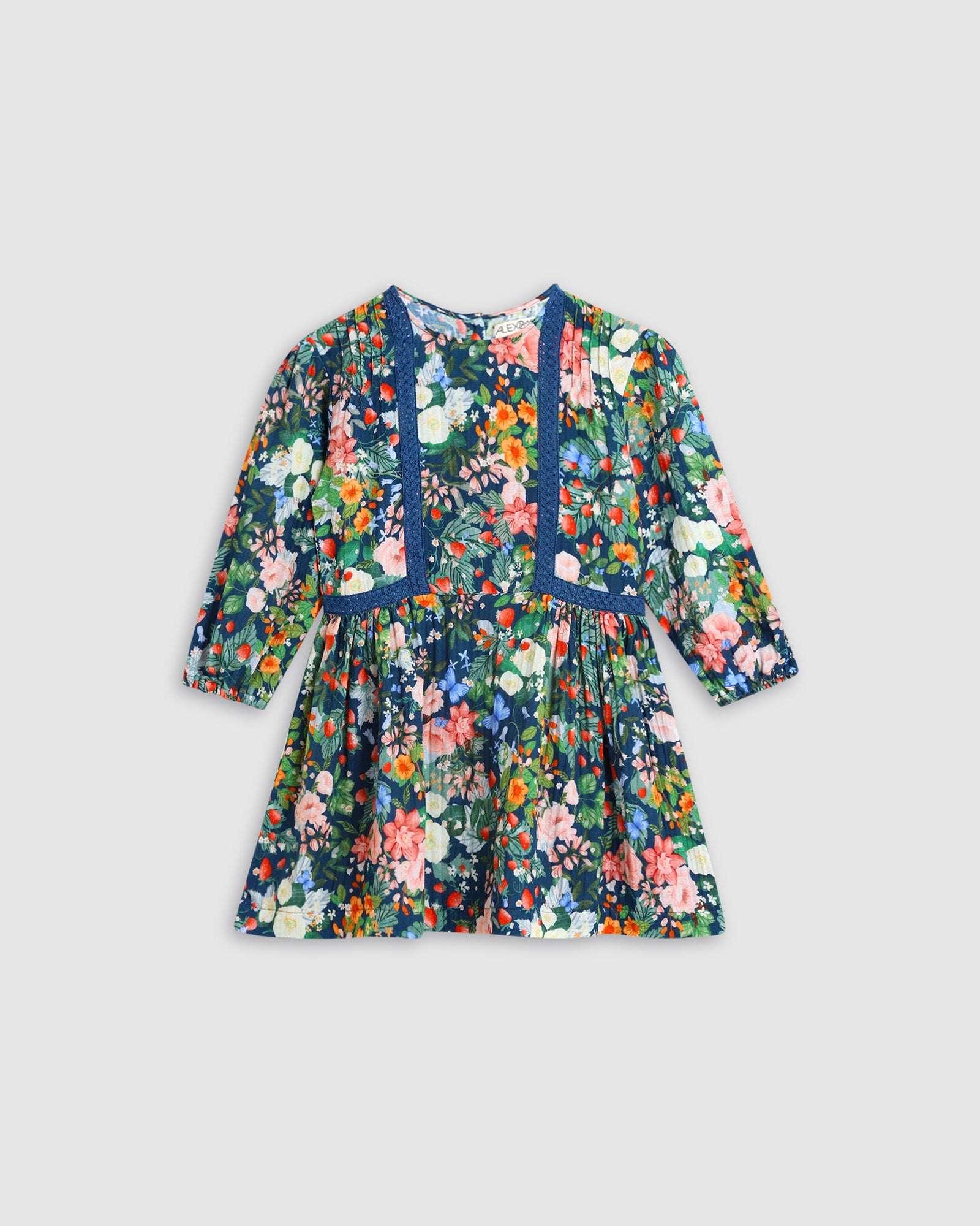 Primrose Dress - Strawberry Navy - ALEX & ANT