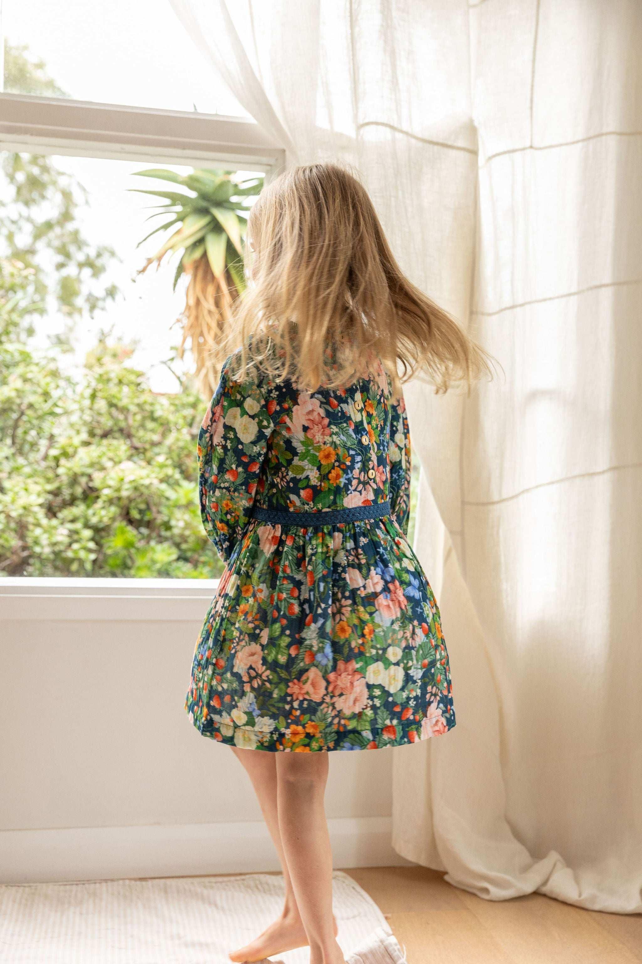 Primrose Dress - Strawberry Navy - ALEX & ANT