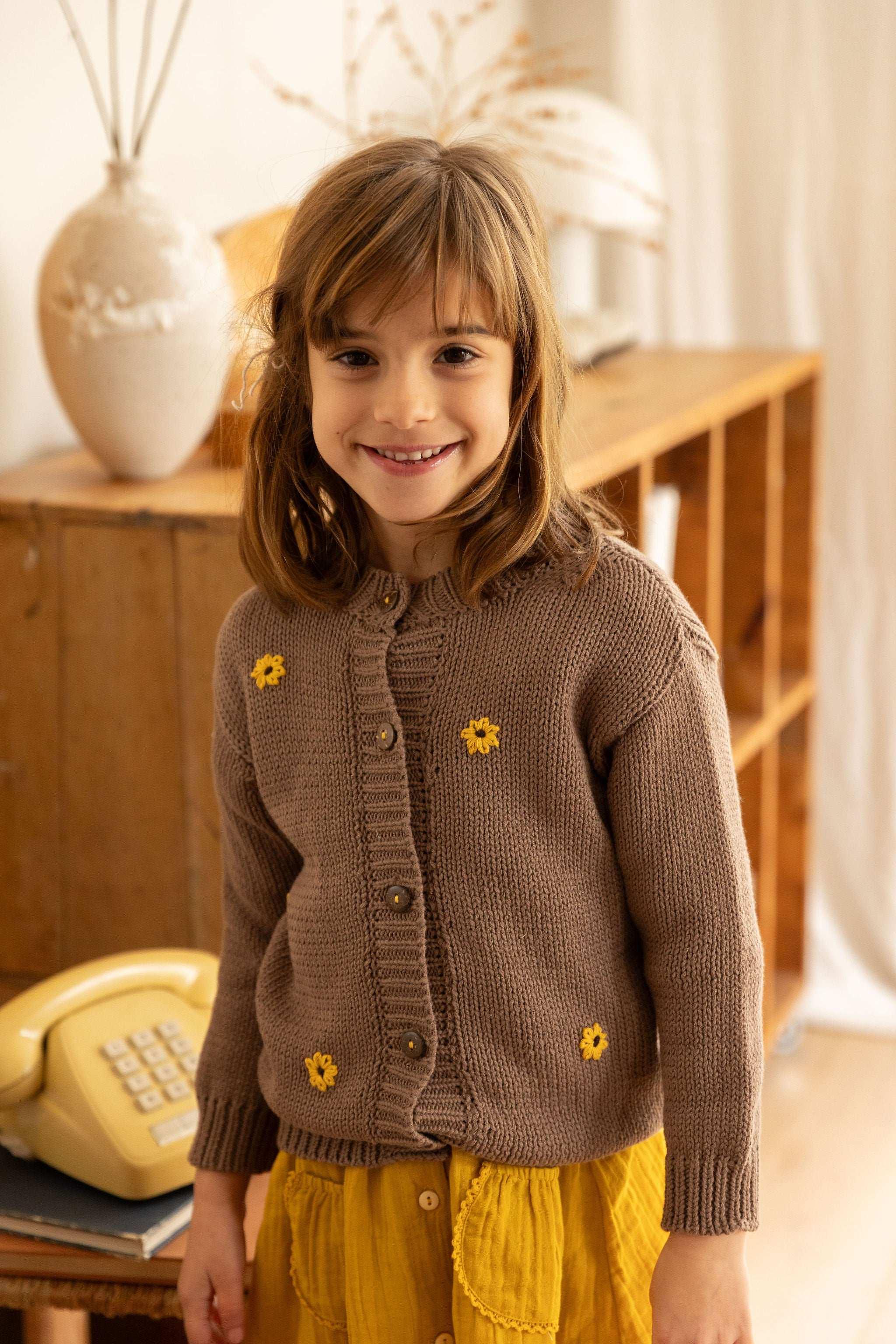 Sunflower Cardigan - Mocha - ALEX & ANT